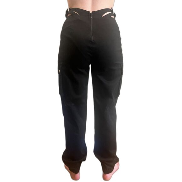 I.AM.GIA Black Whale Tail Denim Jogger Pants Trousers Women's Size Small - Picture 7 of 12